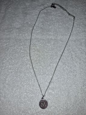 Kate Spade New York One In A Million (M) Intial Pendant Silver Tone Necklace